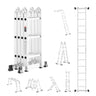 Multi-Purpose Folding Ladder 7-in-1 3 Step 12ft Reach Height for Work