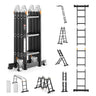 Multi-Purpose Folding Ladder 7-in-1 3 Step 12ft with Scaffolding Plank
