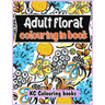 Adult floral colouring in book