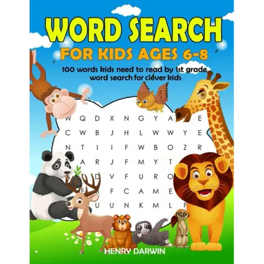 Word Search For Kids Ages 6-8: 100 Words Kids Need To Read By 1st Grade Word Search For Clever Kids