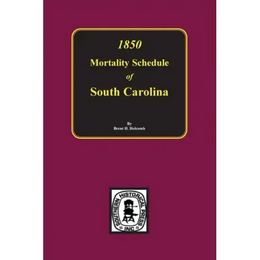 1850 Mortality Schedule of South Carolina