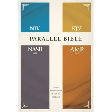 Niv, Kjv, Nasb, Amplified, Parallel Bible, Hardcover: Four Bible Versions Together for Study and Comparison
