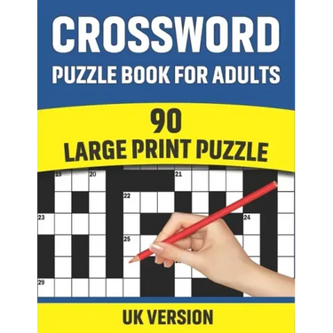 Crossword Puzzle Book For Adults: UK Version Large Print Quick Daily Cross Word Activity Books With Solution For Adults And Seniors Mums And Dad 90 Pu