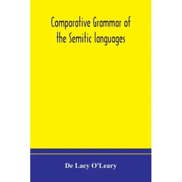 Comparative grammar of the Semitic languages