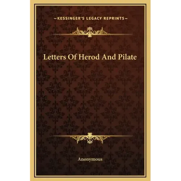Letters of Herod and Pilate