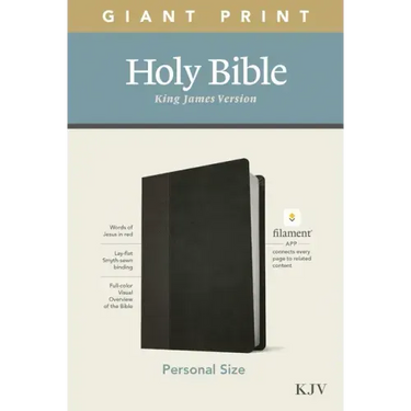 KJV Personal Size Giant Print Bible, Filament Enabled Edition (Leatherlike, Black/Onyx)