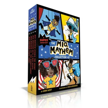The MIA Mayhem Collection #2 (Boxed Set): MIA Mayhem Stops Time!; MIA Mayhem vs. the Mighty Robot; MIA Mayhem Gets X-Ray Specs; MIA Mayhem Steals the