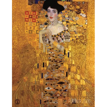 Gustav Klimt Monthly Planner 2026: Portrait of Adele Bloch-Bauer I Gold Art Nouveau Year Agenda: January-December (12 Months)