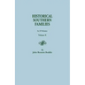 Historical Southern Families. in 23 Volumes. Volume X