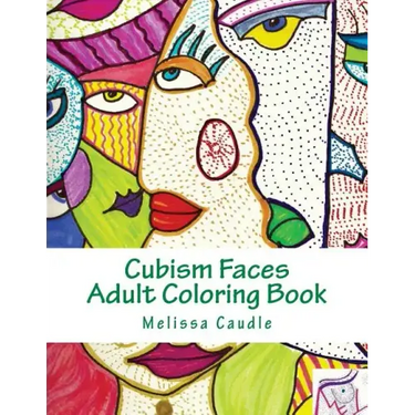 Cubism Faces: Adult Coloring Book
