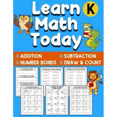 Learn Math Today: Addition and Subtraction Workbook for Kindergarten First Grade - Number Bonds Workbook - Ages 5-7