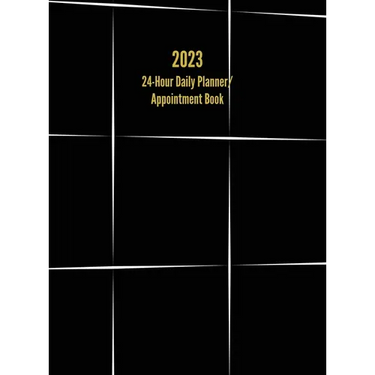 2023 24-Hour Daily Planner/ Appointment Book: Dot Grid Design (One Page per Day)