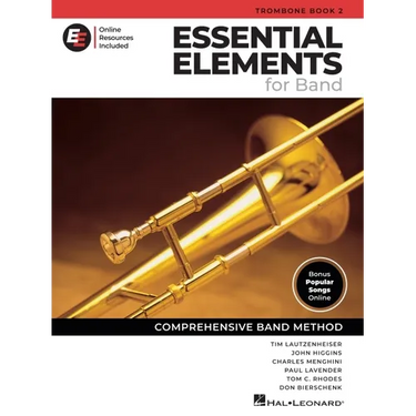 Essential Elements for Band - Trombone Book 2 with Eei Online Resources Trombone Method Songbook and Sheet Music for School Band Students and Teachers
