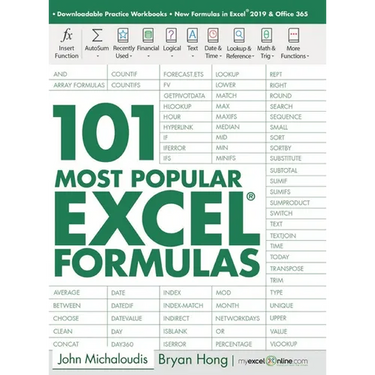 101 Most Popular Excel Formulas