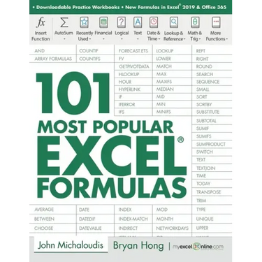 101 Most Popular Excel Formulas