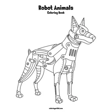Robot Animals Coloring Book 1