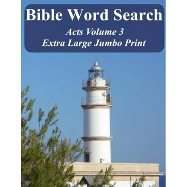 Bible Word Search Acts Volume 3: King James Version Extra Large Jumbo Print