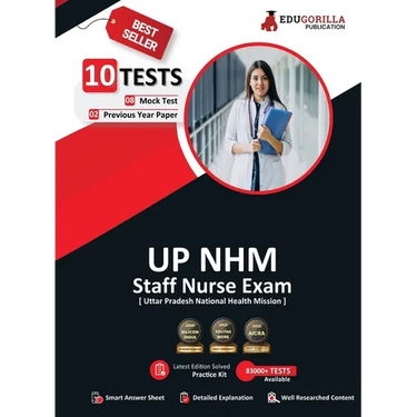 UP NHM Staff Nurse Book 2023 (English Edition) - 8 Full Length Mock Tests and 2 Previous Year Papers (1000 Solved Questions) with Free Access to Onlin