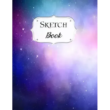 Sketch Book: Galaxy Sketchbook Scetchpad for Drawing or Doodling Notebook Pad for Creative Artists #7 Blue Purple Pink