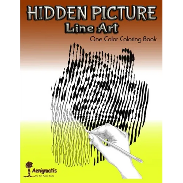 Hidden Picture Line Art: One Color Coloring Book