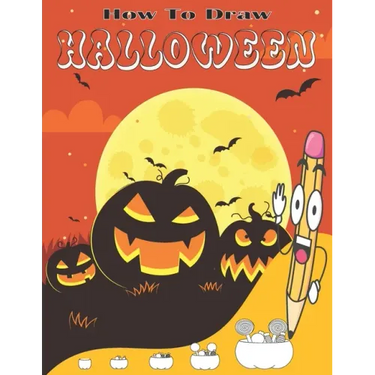 How To Draw Halloween: Draw cute things step by step in simple shapes