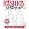 Fashion Sketchbook: 250+ Large Female and Male Figure Template For Sketching your Couple Fashion Design Styles and Building Your Portfolio
