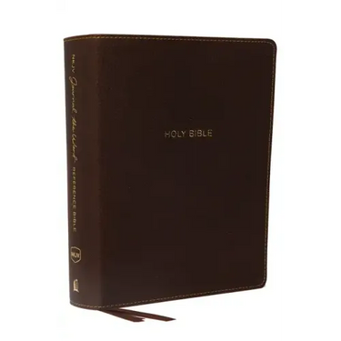 NKJV, Journal the Word Reference Bible, Imitation Leather, Brown, Red Letter Edition, Comfort Print: Let Scripture Explain Scripture. Reflect on What