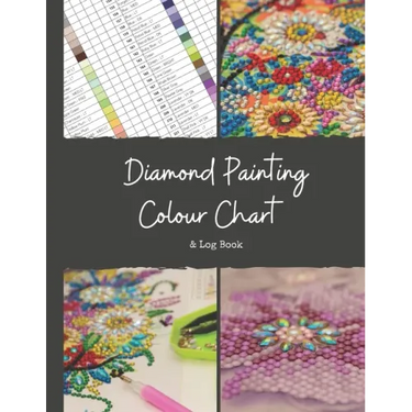Diamond Painting Colour Chart and Log Book: DMC colour chart and diamond painting log book, Journal, organiser with drills inventory system. Record al