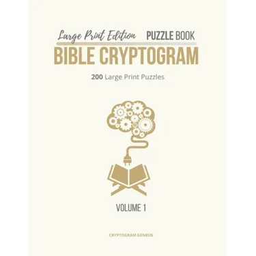 Large Print Edition Puzzle Book Bible Cryptogram: Bible Cryptograms, Cryptogram Puzzle Book With Bible Verses, Large Print Christian Cryptograms