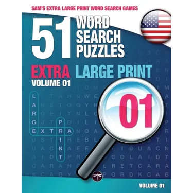 Sam's Extra Large Print Word Search Games: 51 Word Search Puzzles, Volume 1: Brain-stimulating puzzle activities for many hours of entertainment