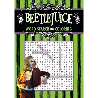 Beetlejuice Word Search and Coloring