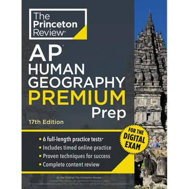 Princeton Review AP Human Geography Premium Prep, 17th Edition: 6 Practice Tests + Digital Practice Online + Content Review