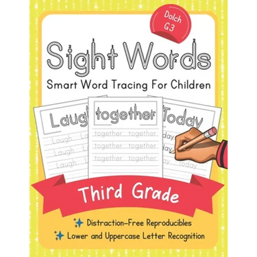 Dolch Third Grade Sight Words: Smart Word Tracing For Children. Distraction-Free Reproducibles for Teachers, Parents and Homeschooling