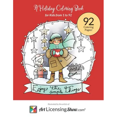 Enjoy The Simple Things: A Holiday Coloring Book for Kids 1 to 92