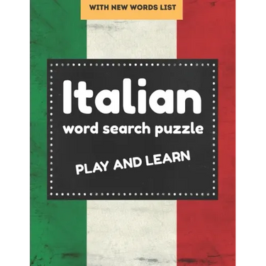 Italian word search puzzle: italian word search books for Adults and Beginners, perfect gift for Language Learners