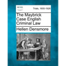 The Maybrick Case English Criminal Law