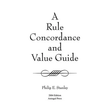 A Rule Concordance and Value Guide