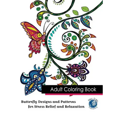 Adult Coloring Book: Butterfly Designs and Patterns for Stress Relief and Relaxation