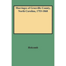 Marriages of Granville County, North Carolina, 1753-1868