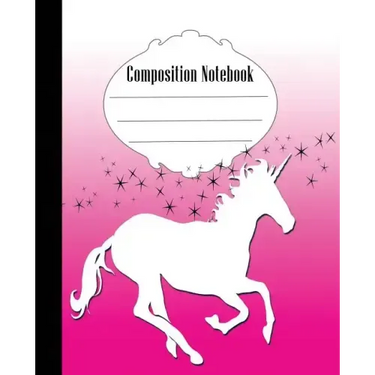 Composition Notebook: Unicorn Composition Notebook Wide Ruled 7.5 x 9.25 in, 100 pages book for kids, teens, school, students and gifts