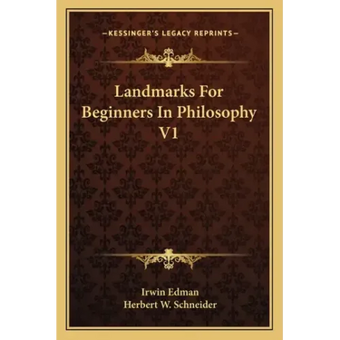 Landmarks for Beginners in Philosophy V1
