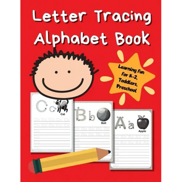 Letter Tracing Alphabet Book: ABC Learning Book for Kids - Toddlers, Preschool, K-2 - Red