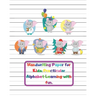 Handwriting Paper for Kids: Practicular Alphabet Learning with fun.: Cursive Writing Books and Practice Paper:3-Line and Checkered Writing Sheets(