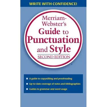 Merriam-Webster's Guide to Punctuation and Style
