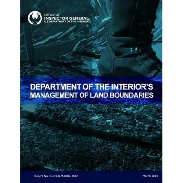 Department of the Interior's Management of Land Boundaries