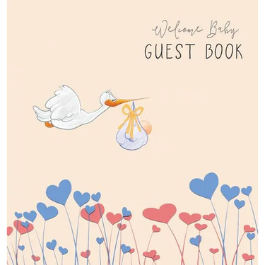 BABY SHOWER GUEST BOOK with GIFT LOG (Hardcover) for Baby Naming Day, Baby Shower Party, Christening or Baptism Ceremony, Welcome Baby Party: For baby