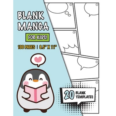 Blank Manga for Kids (Ages 4-8, 8-12): (100 Pages) Draw Your Own Manga with a Variety of 20 Blank Templates!