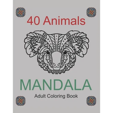 40 Animals Mandala Adults Coloring Book: Coloring 8,5" x 11" Book