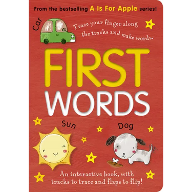 First Words: An Interactive Book, with Tracks to Trace and Flaps to Lift!