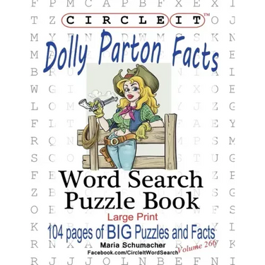 Circle It, Dolly Parton Facts, Word Search, Puzzle Book